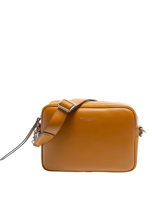 GIANNI CHIARINI LOGO PRINT Smooth leather camera case bag tan - Women’s Bags