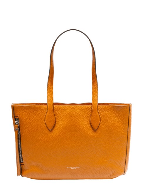 GIANNI CHIARINI TWIN Hammered leather shopping bag juice - Women’s Bags