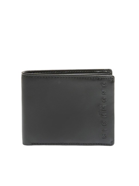JOHN RICHMOND EMBOSSED LOGO RFID Blocking Leather Wallet black - Men’s Wallets