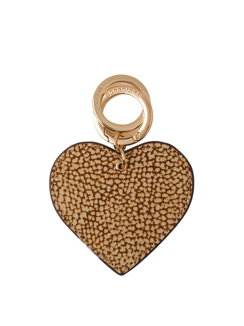BORBONESE HEART Heart keychain op / natu - Key holders