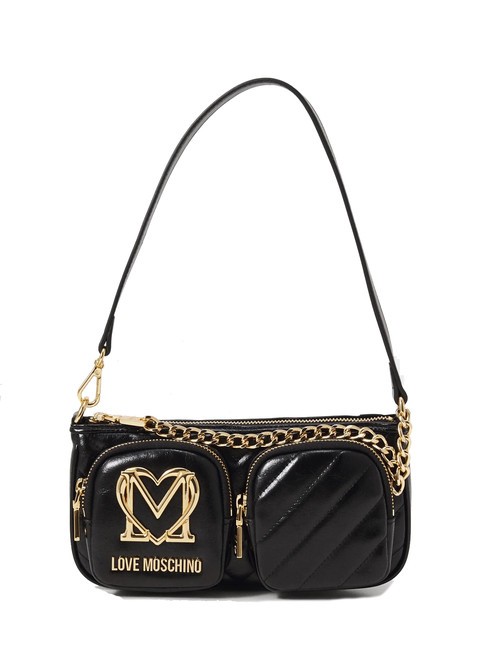 LOVE MOSCHINO CITY POCKETS Quilted shoulder bag Black - Women’s Bags