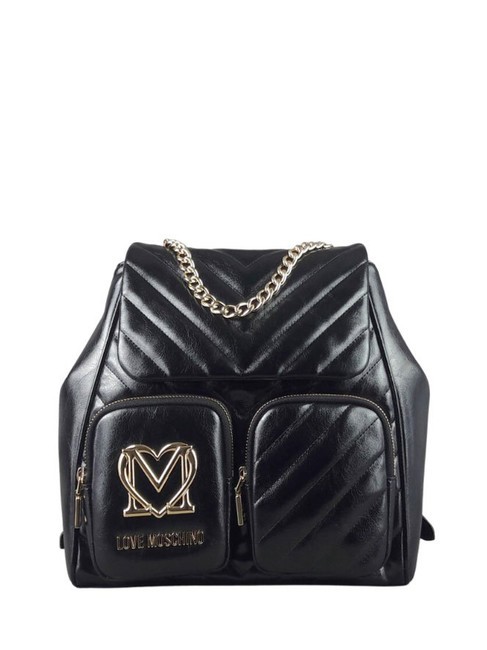 LOVE MOSCHINO CITY POCKETS Quilted backpack Black - Women’s Bags