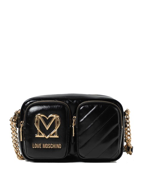 LOVE MOSCHINO CITY POCKETS Quilted shoulder bag Black - Women’s Bags