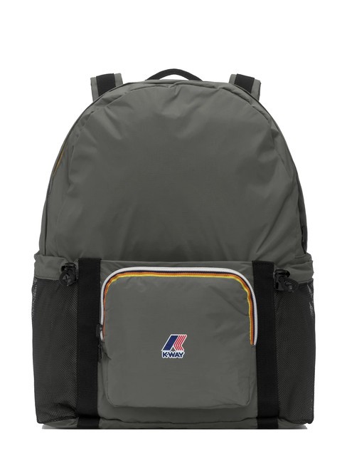 KWAY LE VRAI 3.0 MICHEL Foldable nylon backpack green blackish - Backpacks & School and Leisure
