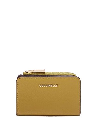 COCCINELLE METALLIC TRICOLOR Leather wallet lemon/butt/cough - Women’s Wallets