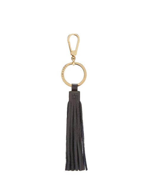 COCCINELLE TASSEL  Leather charm keychain slate - Key holders