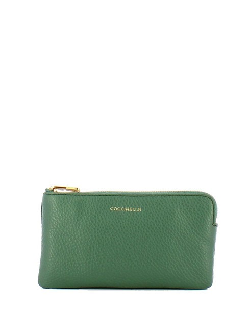 COCCINELLE ALIAS PEPITA Leather pouch kale greens - Women’s Bags
