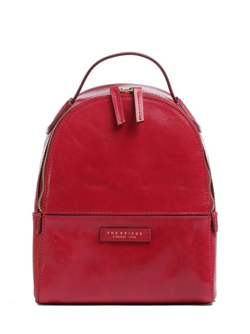 THE BRIDGE ELETTRA  Leather backpack berry abb. gold - Women’s Bags