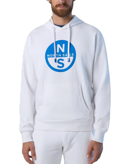 NORTH SAILS BASIC Logo print hoodie white - Sweatshirts