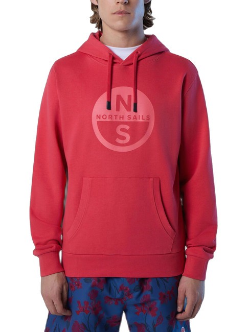 NORTH SAILS BASIC Logo print hoodie watermelon - Sweatshirts
