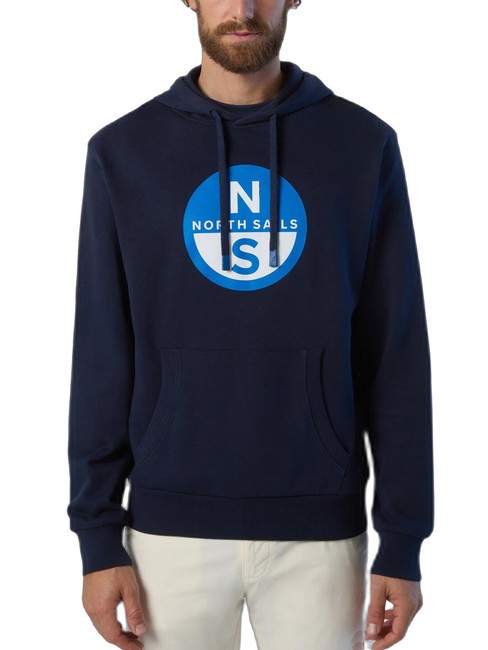 NORTH SAILS BASIC Logo print hoodie navy blue - Sweatshirts