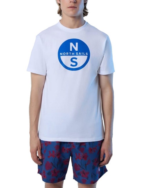 NORTH SAILS BASIC Cotton T-shirt with logo print white - T-shirt