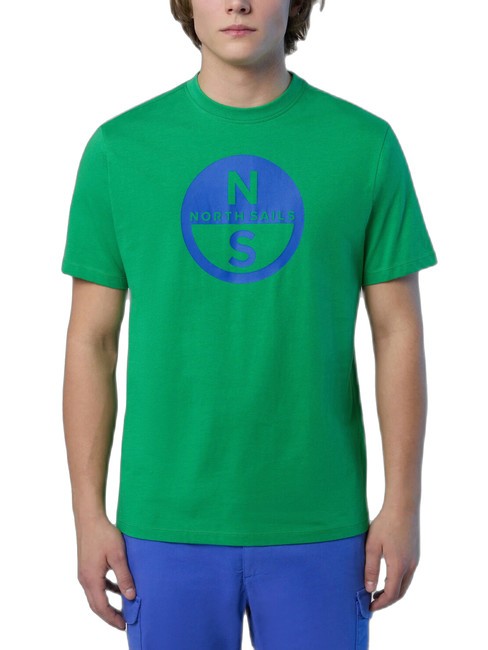 NORTH SAILS BASIC Cotton T-shirt with logo print green bee - T-shirt