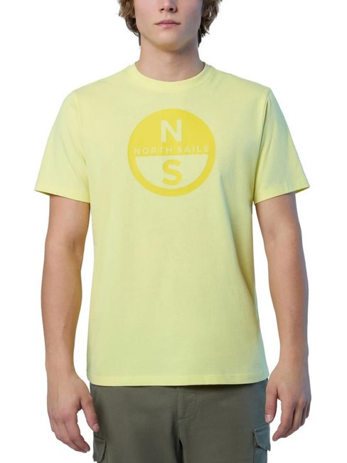 NORTH SAILS BASIC Cotton T-shirt with logo print limelight - T-shirt