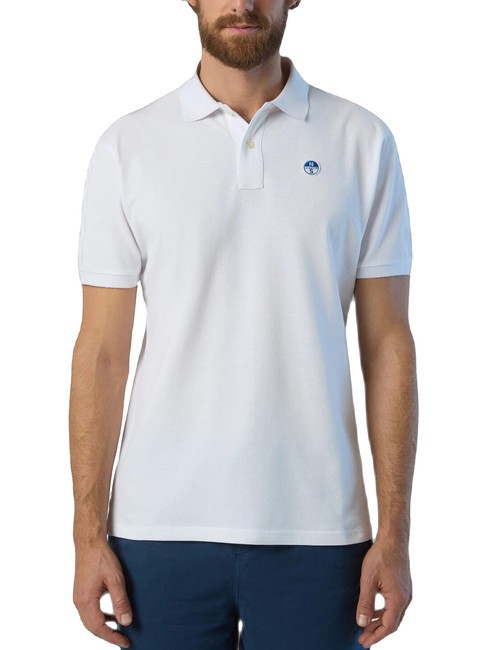 NORTH SAILS BASIC Short-sleeved cotton polo white - Polo shirt