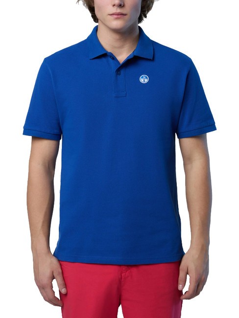 NORTH SAILS BASIC Short-sleeved cotton polo ocean blue - Polo shirt