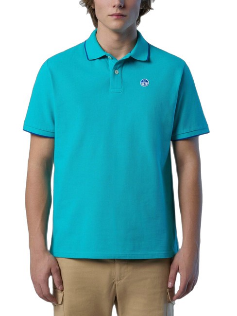 NORTH SAILS COLLAR STRIPED Short-sleeved cotton polo ceramic - Polo shirt