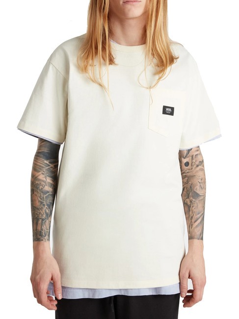 VANS OFF THE WALL II POCKET Cotton T-shirt with pocket antique white - T-shirt