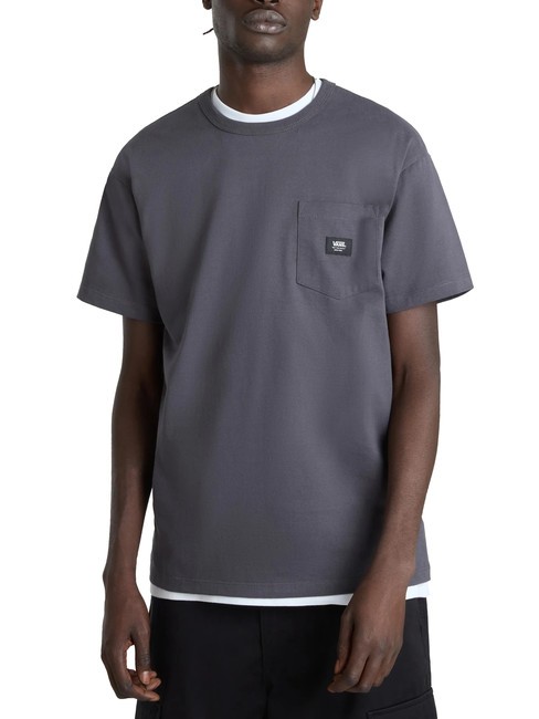 VANS OFF THE WALL II POCKET Cotton T-shirt with pocket asphalt - T-shirt