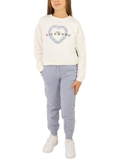 JOHN RICHMOND SOBRIN Sweatshirt and trousers tracksuit off-white/begonia-pink - Children's tracksuits