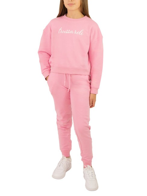 TRUSSARDI HEIN Sweatshirt and trousers tracksuit beconia pink - Children's tracksuits