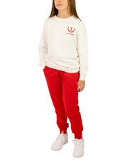 TRUSSARDI STRAUB KIDS Sweatshirt and trousers tracksuit off white/red - Children's tracksuits - 1