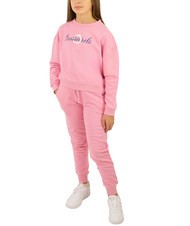TRUSSARDI FLESHI Sweatshirt and trousers tracksuit beconia pink - Children's tracksuits - 1