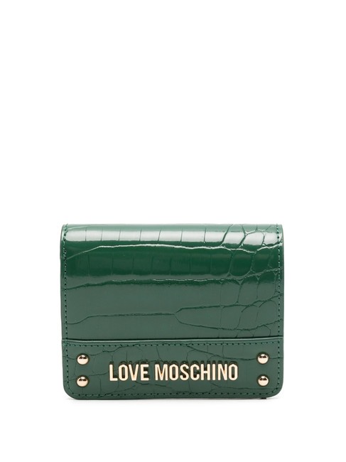 LOVE MOSCHINO SHINY CROCO Women's Wallet green - Women’s Wallets