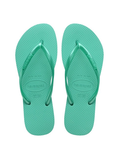 HAVAIANAS flip flops SLIM metallic virtual green - Women’s shoes