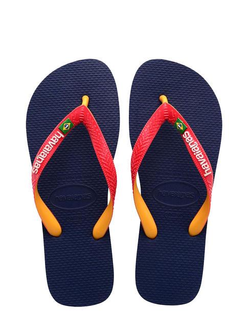 HAVAIANAS BRASIL MIX BRASIL MIX Flip-flops navy blue/ruby red - Unisex shoes