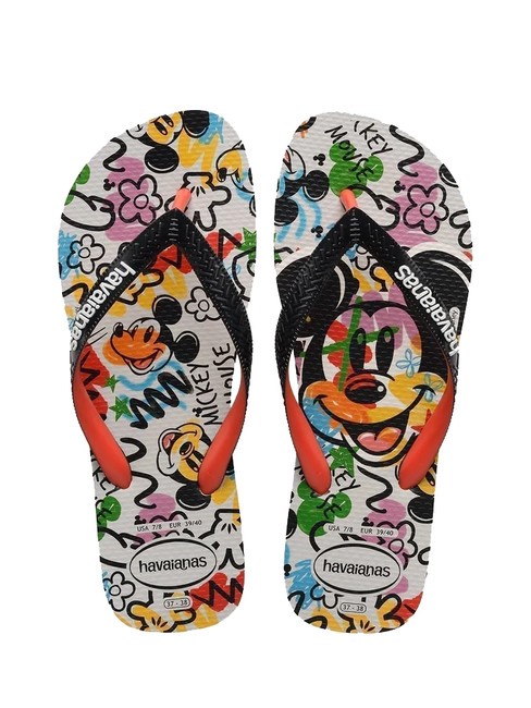 HAVAIANAS DISNEY STYLISH Flip flops beige/black/blood orange - Unisex shoes