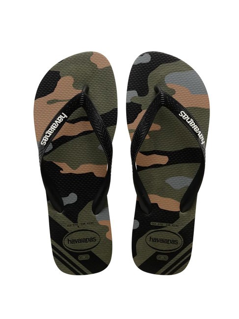 HAVAIANAS flip flops TOP CAMU olive green/black - Unisex shoes