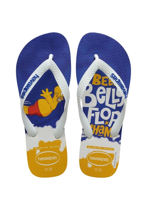 HAVAIANAS SIMPSONS Flip-flops white/white/blue star/blue star - Unisex shoes