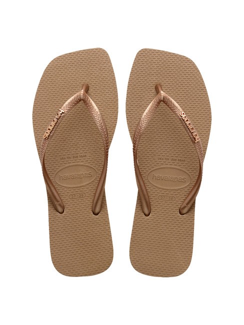 HAVAIANAS SQUARE LOGO Flip flops rosegold rosegold - Women’s shoes