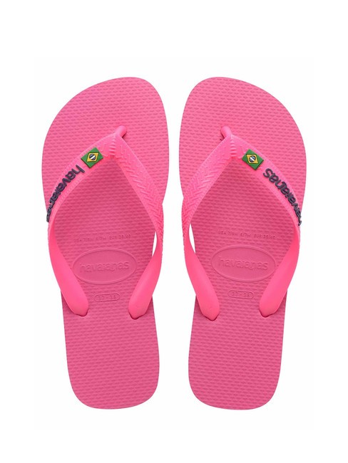 HAVAIANAS BRASIL LOGO NEON Flip-flops pink flux/pink flux - Unisex shoes