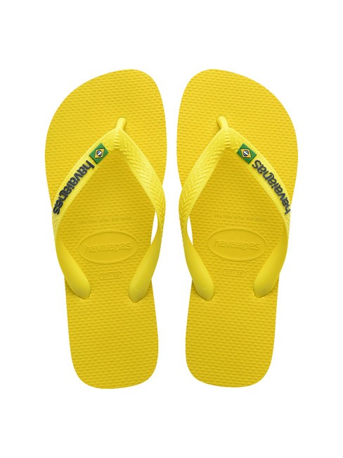 HAVAIANAS BRASIL LOGO NEON Flip-flops citrus yellow/citrus yellow - Unisex shoes