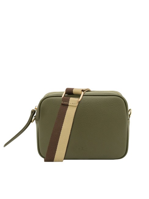 LESAC LUCIA Dollar leather double shoulder bag olive - Women’s Bags