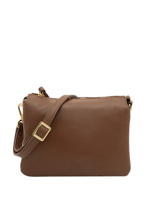 LESAC SIMONA Tris dollar leather shoulder bag burned - Women’s Bags