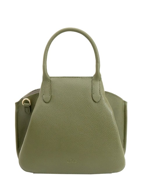 LESAC ALICE Leather handbag with shoulder strap olive - Women’s Bags