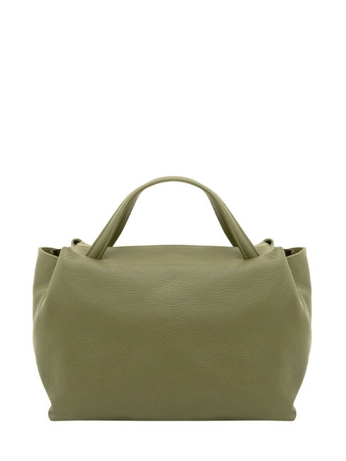LESAC FRESIA Handbag, with shoulder strap, in leather olive - Women’s Bags