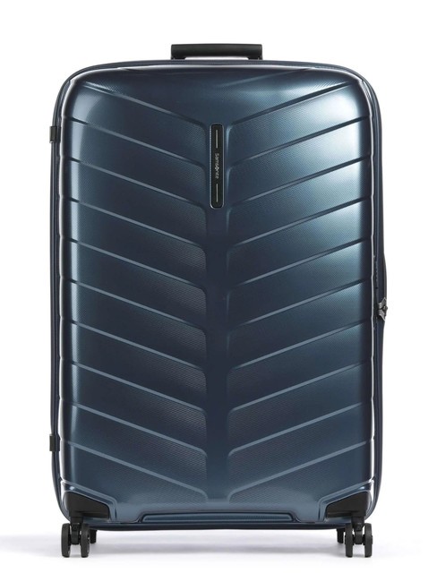 SAMSONITE ATTRIX Extra large size trolley steel blue - Rigid Trolley Cases