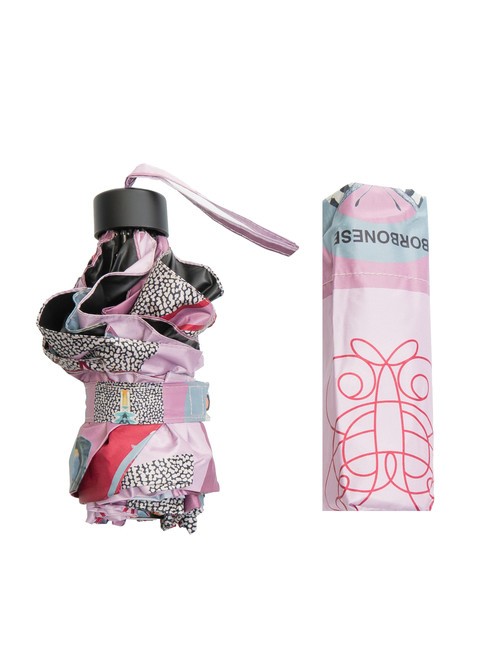 BORBONESE SUPER MINI Mini manual opening umbrella Amarone/Ivy - Umbrellas
