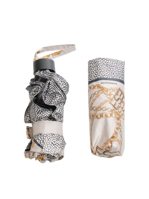 BORBONESE SUPER MINI Mini manual opening umbrella porridge/natural op - Umbrellas