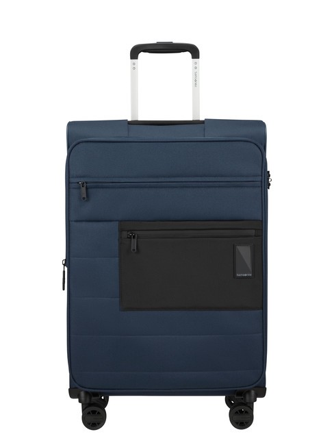 SAMSONITE VAYCAY Medium expandable trolley blu navy - Semi-rigid Trolley Cases