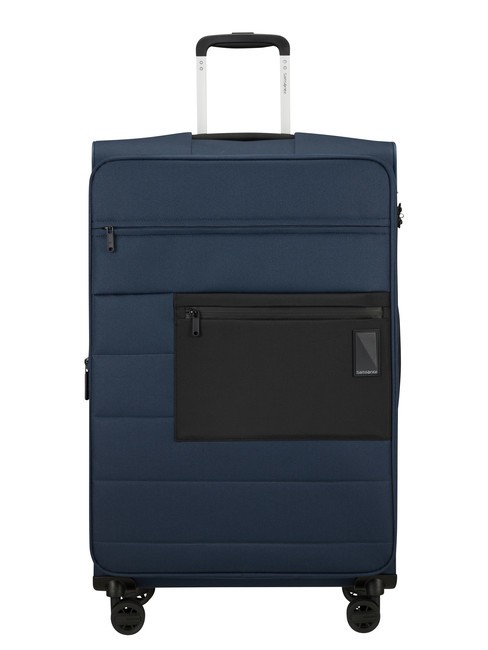 SAMSONITE VAYCAY Large Expandable Trolley blu navy - Semi-rigid Trolley Cases