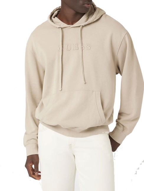 GUESS FINCH TERRY Sweatshirt with pocket and hood mindful multi - Sweatshirts