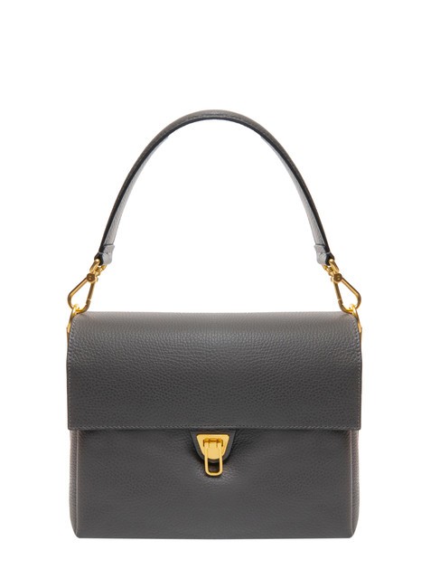 COCCINELLE MARVIN DESIR Leather shoulder bag with shoulder strap slate - Women’s Bags