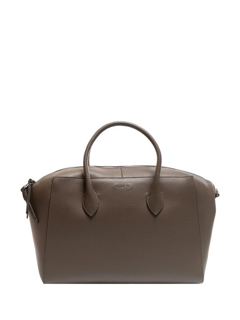 COCCINELLE GWEN Hammered leather handbag ebony - Women’s Bags