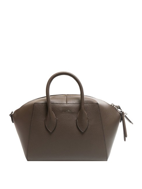 COCCINELLE GWEN Hammered leather handbag ebony - Women’s Bags