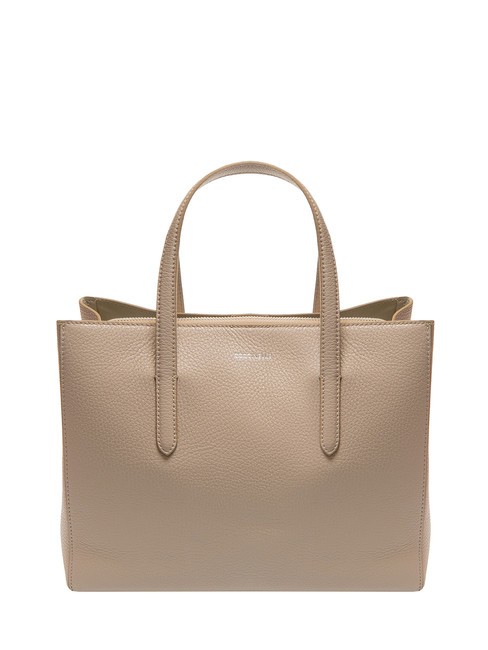 COCCINELLE SWAP Hammered leather handbag powder pink - Women’s Bags